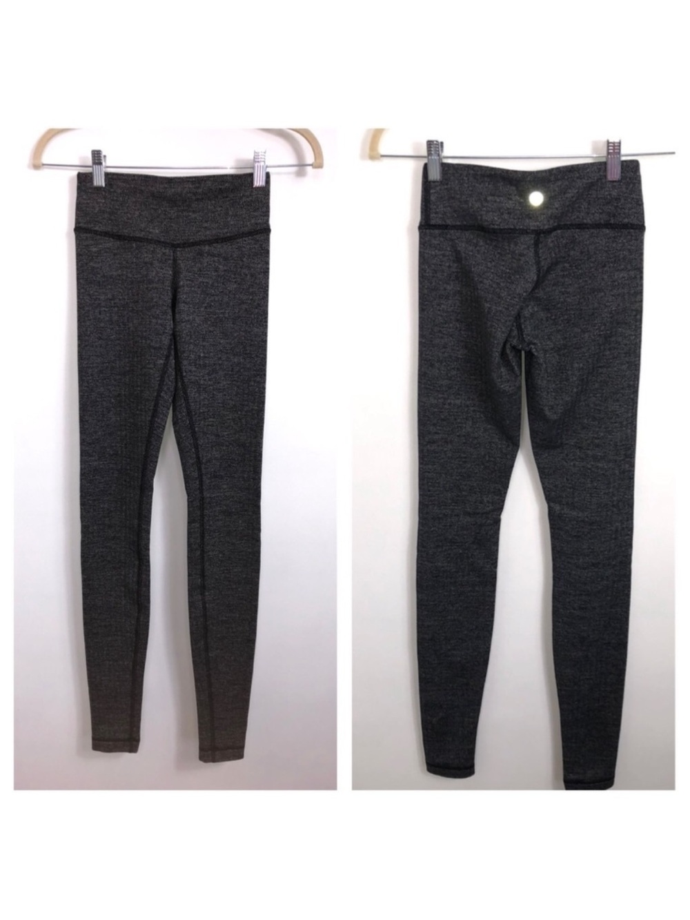 Lululemon Wunder Under Heathered Herringbone Pants Leggings Women’s size 2 Gray